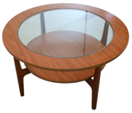 Ronde salontafel met glas 'Sewstern'