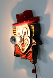 Unieke keramieken clowns wandlamp