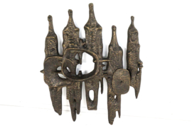 Brutalist wand sculptuur - Poortwachters