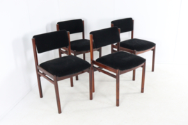 Set van 4 palissander stoelen