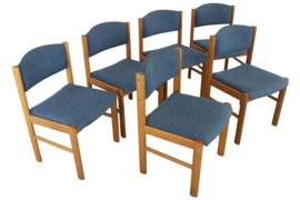 Set van 6 Deense eetkamerstoelen 'Joppe'