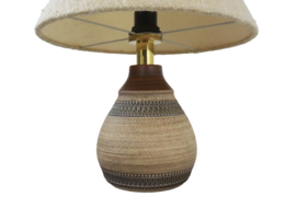 Keramiek schemerlamp met stoffen kap