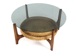 Ronde salontafel met lectuurhouder "Hilla"