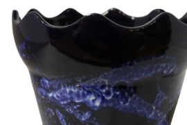 Donkerblauwe bloempot 13/2