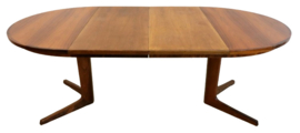 Bernhard Pederson and Son palissander ronde 2x verlengbare eettafel 'Thoming'