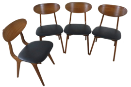 Set van 4 AWA eetkamerstoelen 'Breedeveen'