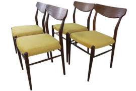 Set van 4 Deense eetkamerstoelen Bruno Hansen 'Vegger'