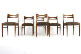 Set van 6 palissander eetkamerstoelen 'Leinburg'
