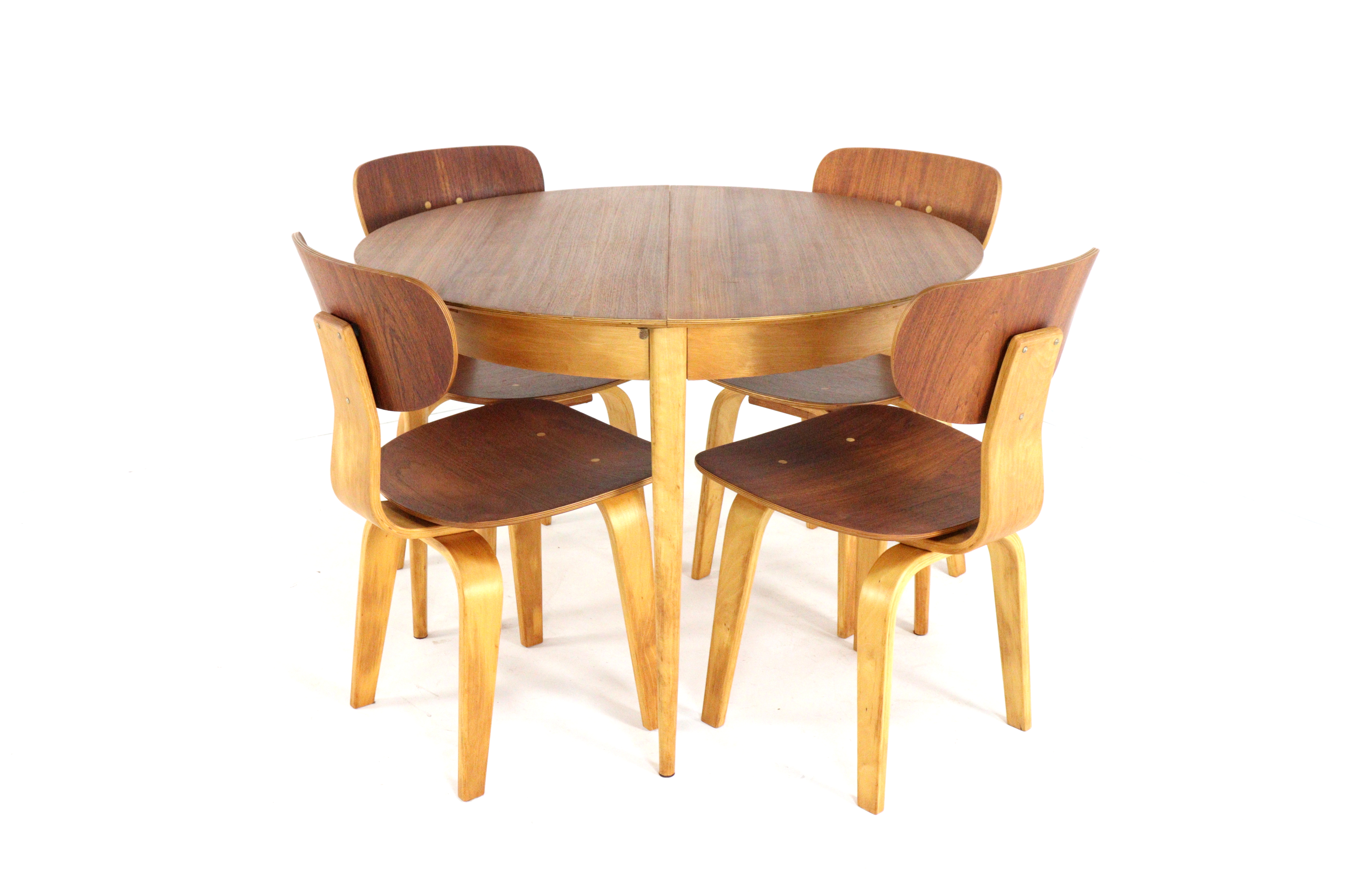 Cees Braakman voor Pastoe eetkamerset TB35 eettafel + 6 SB02 stoelen