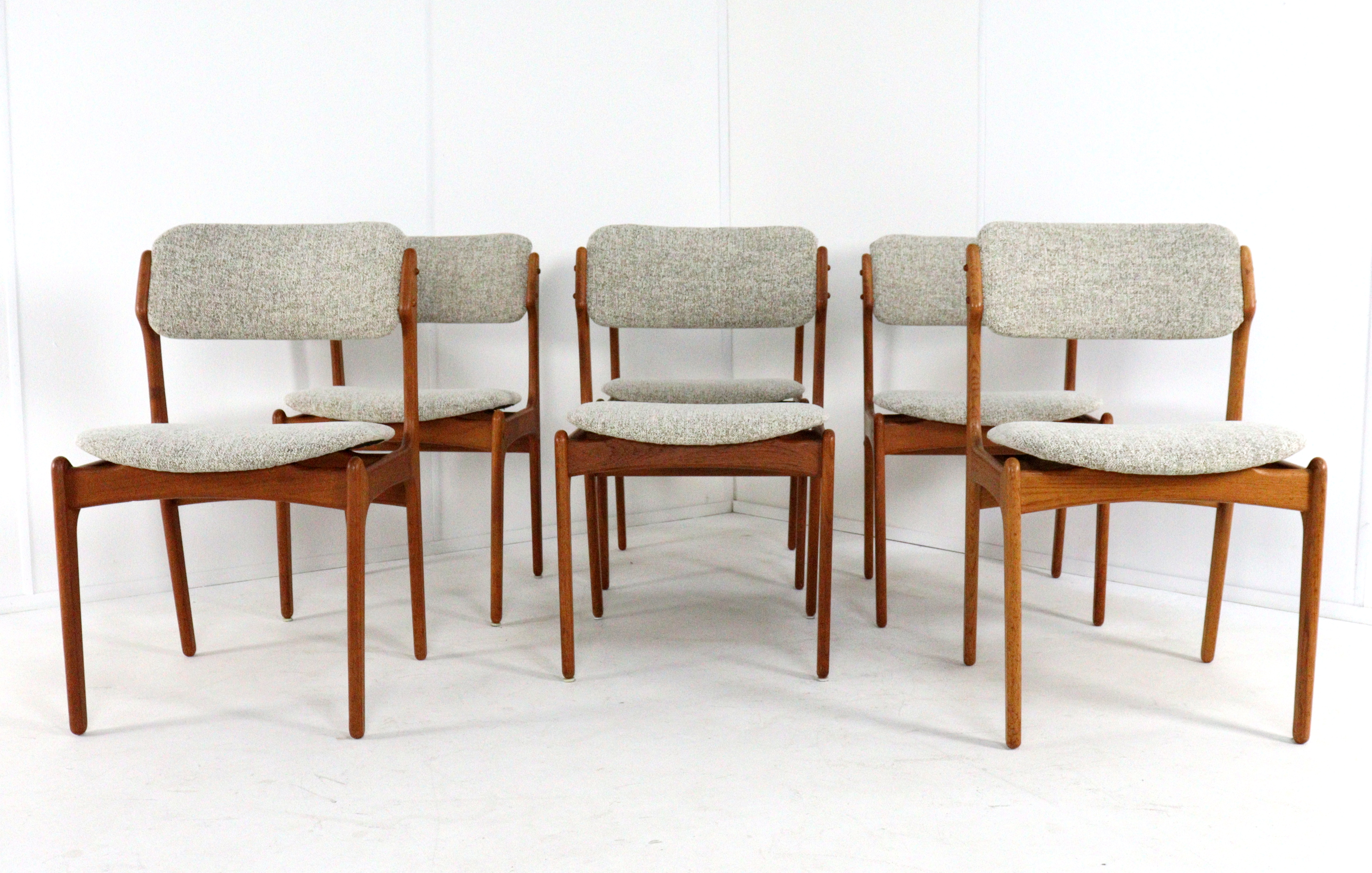 Set van 6 Erik Buch stoelen voor O.D. Møbler 'Bur'
