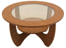 Ronde salontafel met glas 'Dunsley'