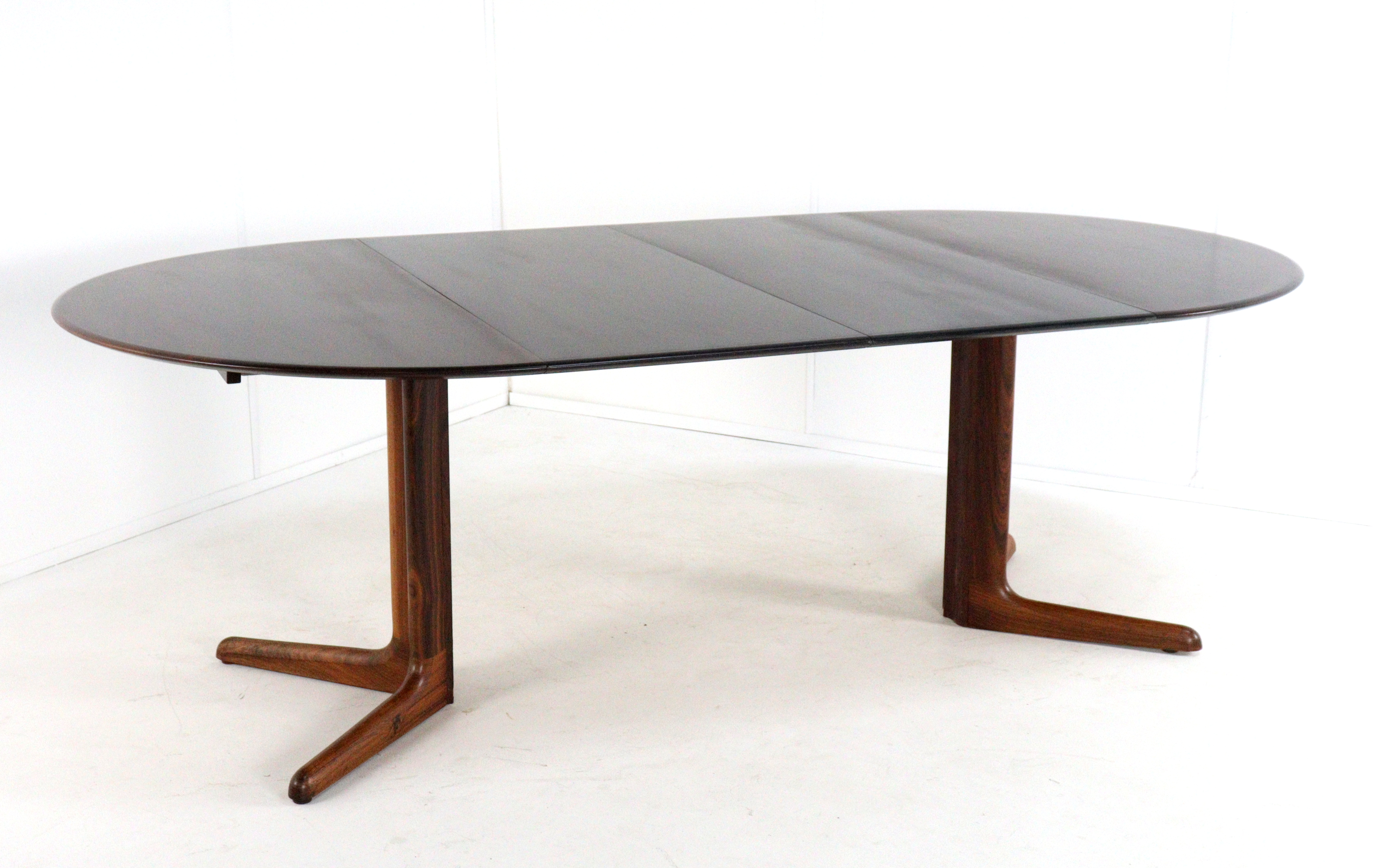 Dyrlund palissander ronde 2x verlengbare eettafel 'Mors'