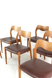 Set van 6 Niels O Möller stoelen model 71