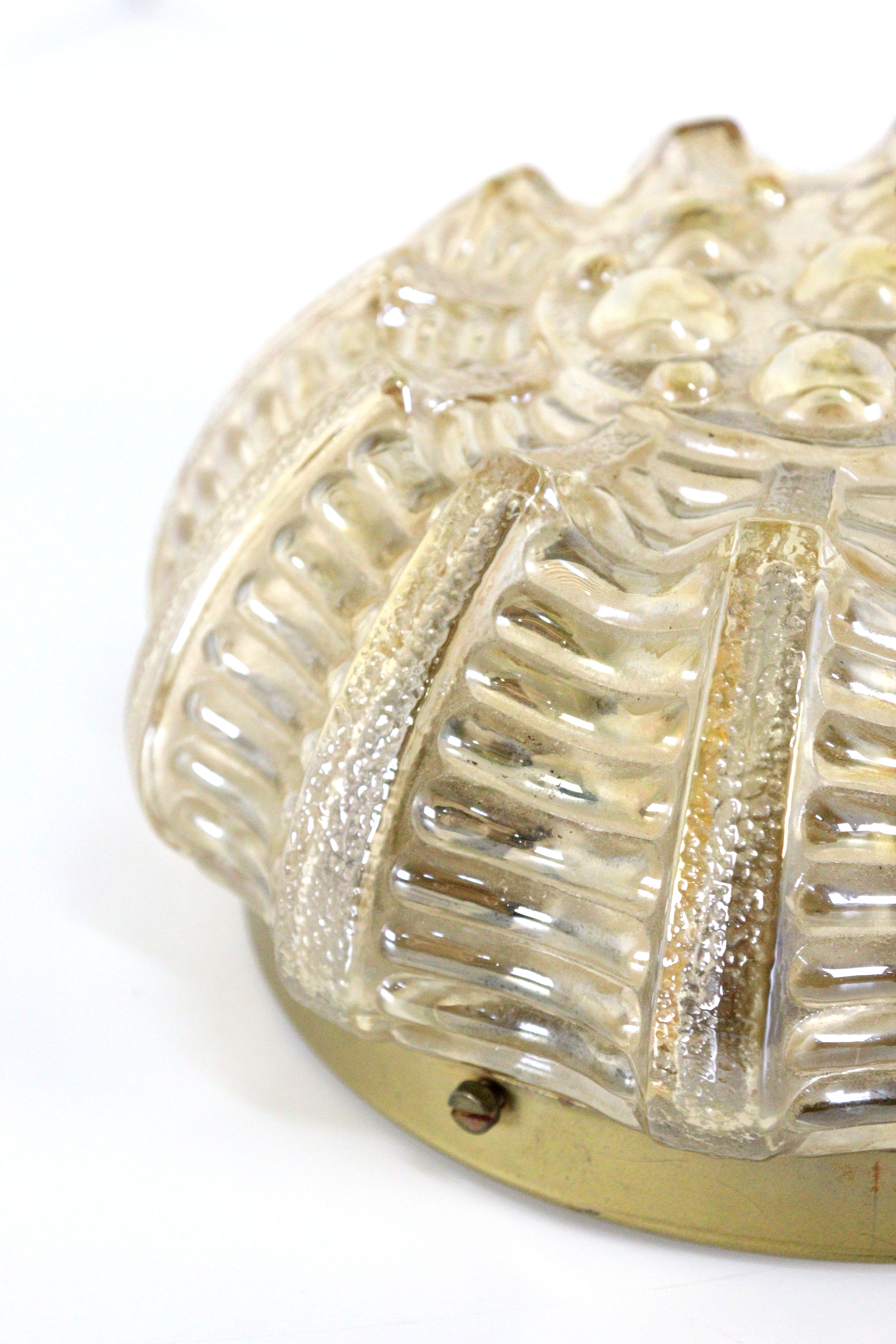 Amberkleurige plafonnière 'Jupiter'