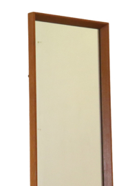 Spiegel met teak houten rand
