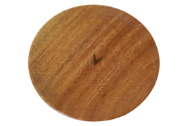 Houten platte kandelaar