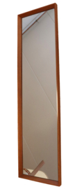 Spiegel met teak houten rand