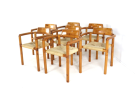 Set van 7 eetkamerstoelen in de stijl van Daumelier