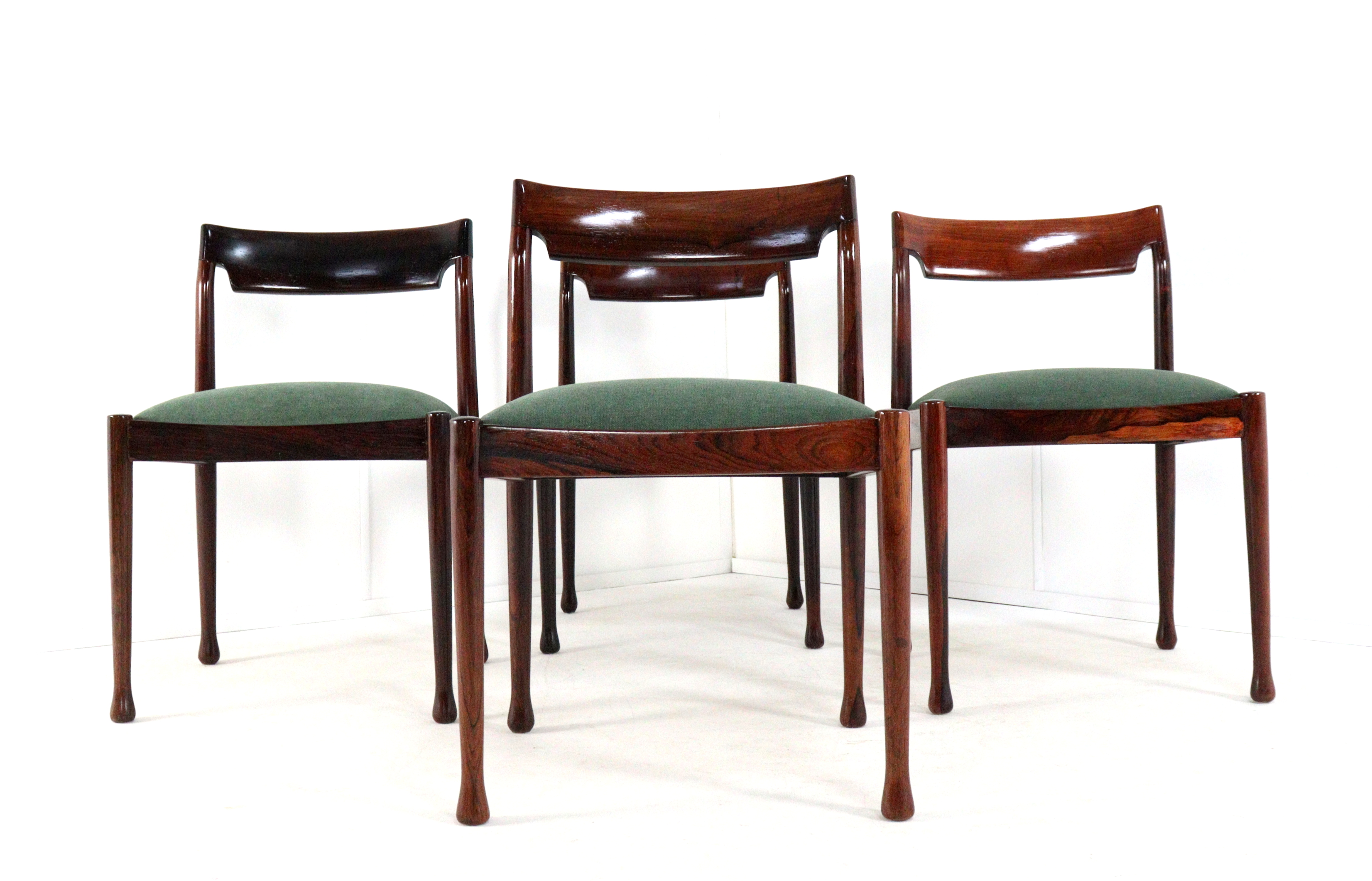 Set van 4 palissander eetkamerstoelen 'Havelte'