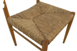 Set van 6 eetkamerstoelen met rattan "Flechtheims"