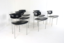 Set van 6 Rudolf Wolf voor Meander Alpha stoelen 'Doorn'
