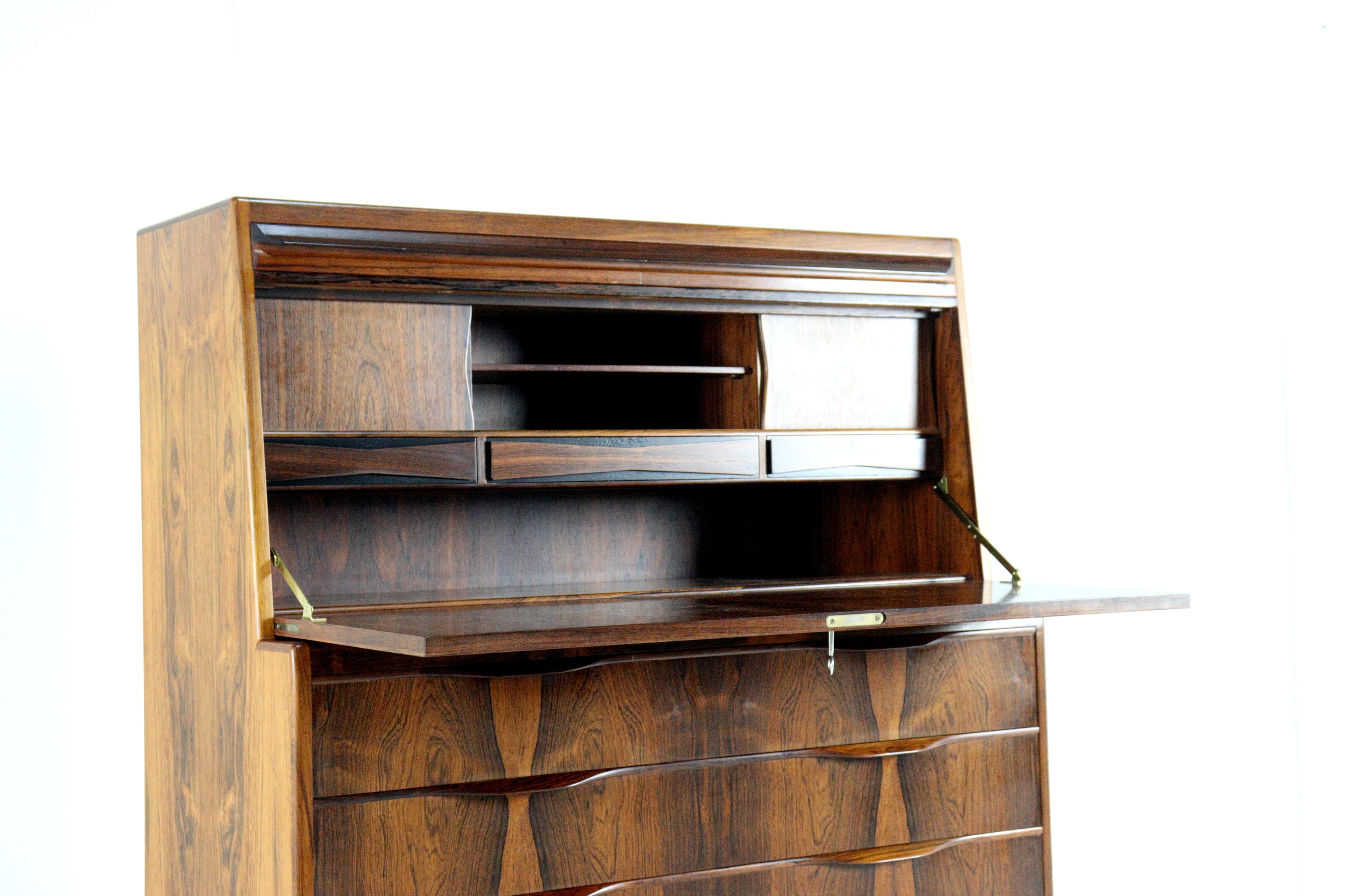 Erling Torvits voor Klim møbelfabrik palissander secretaire
