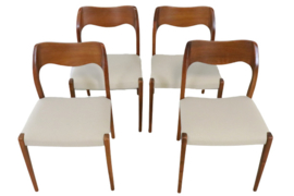 Set van 4 eetkamerstoelen Niels Otto Møller Model 71 -"Aggarp"