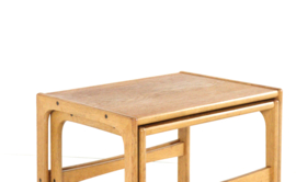 Set of 2 eiken nesting tables