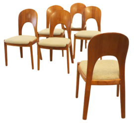 Set van 6 stoelen Niels Koefoed 'Morten' 'Hellerup'