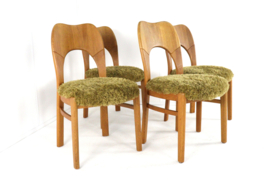 Set van 4 eiken eetkamerstoelen 'Seest'