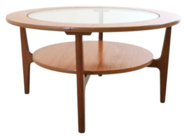 Ronde salontafel met glas 'Sewstern'