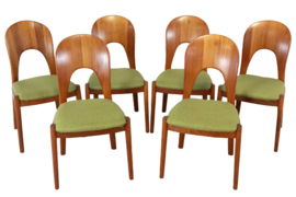 Set van 6 eetkamerstoelen Niels Koefoed 'Morten' - 'Kettinge'