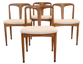 Set van 4 Johannes Andersen voor Uldum Juliane stoelen 'Dyrepark'