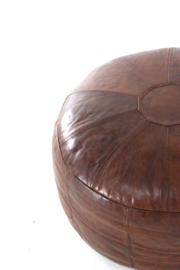 Lederen poef Woerdenbach