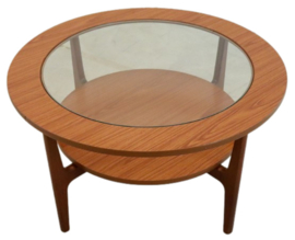 Ronde salontafel met glas 'Sewstern'