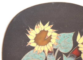 Ruscha wandbord 'zonnebloemen'