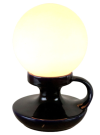 Keramieken donkerblauw tafel / bedlampje