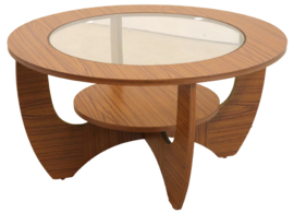 Ronde salontafel met glas 'Dunsley'