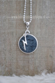 KETTING 'LEER' | BLAUW