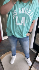 PS T-SHIRT 'LOS ANGELES' | TURQUOISE