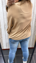 PS BLOUSE 'OVERSLAG' | LICHT CAMEL