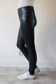 LEATHERLOOK LEGGING | ZWART