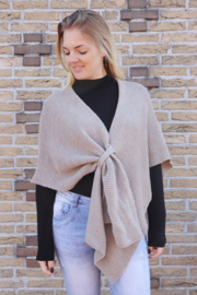 PONCHO 'GINA' | TAUPE