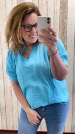 BLOUSE 'KATOEN' | FELBLAUW