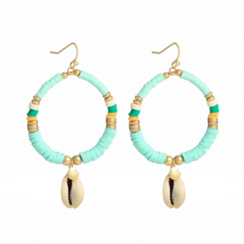 OORBELLEN 'POWER TO THE SUN' | TURQUOISE