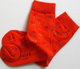 Little Flower sokken - Coral - Falke fantasiekousen, maat 19-22