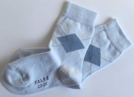 New Argyle - powder blue - Falke fantasiekousen, maat 19-22