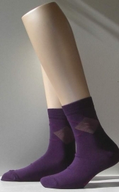 New Argyle - blue berry - Falke fantasiekousen, maat 23-26