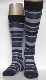 Fashion Stripe - blue - kniekousen Falke, maat 35-38