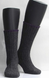 Boot sock - anthracite - dikke, warme kousen Falke, maat 35-38